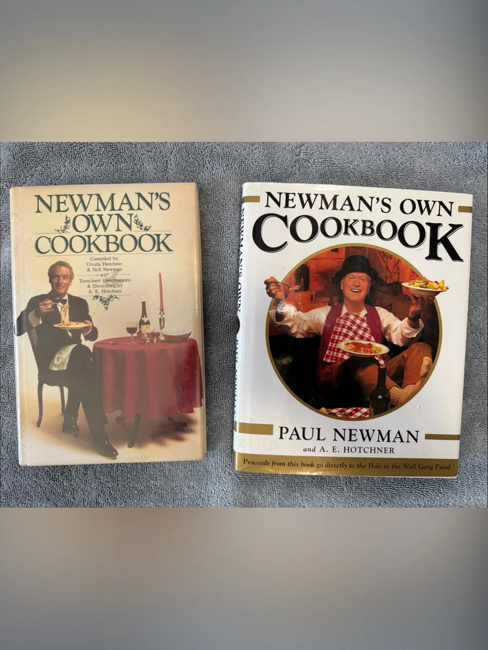 Newman's Own Cookbook - Two Vintage Hardcover Copies